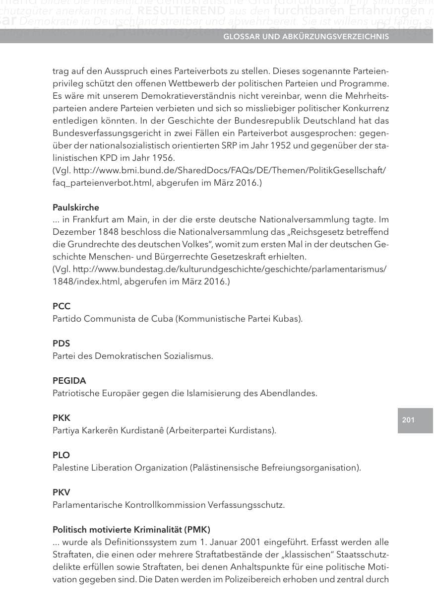 Seite 201 des Verfassungsschutzbericht 2015 Hessen