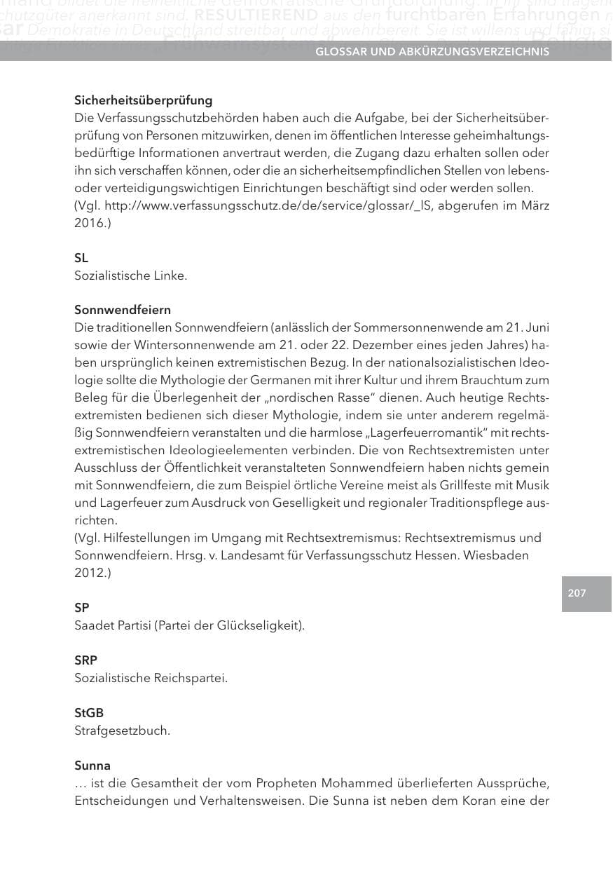 Seite 207 des Verfassungsschutzbericht 2015 Hessen