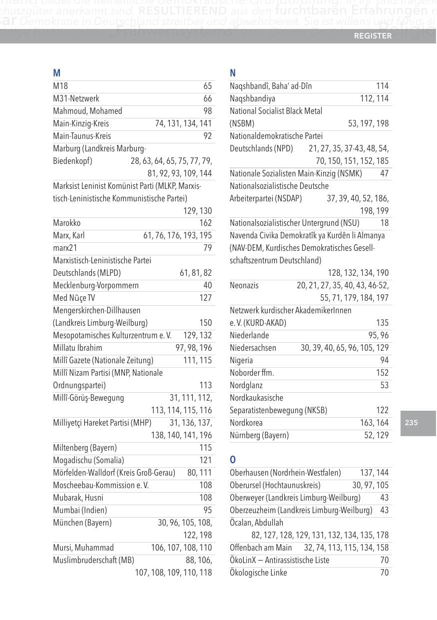 Seite 235 des Verfassungsschutzbericht 2015 Hessen