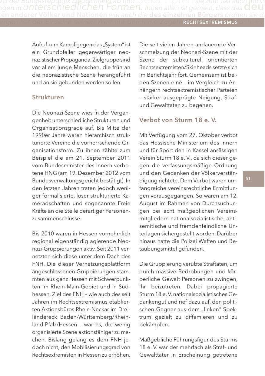 Seite 51 des Verfassungsschutzbericht 2015 Hessen