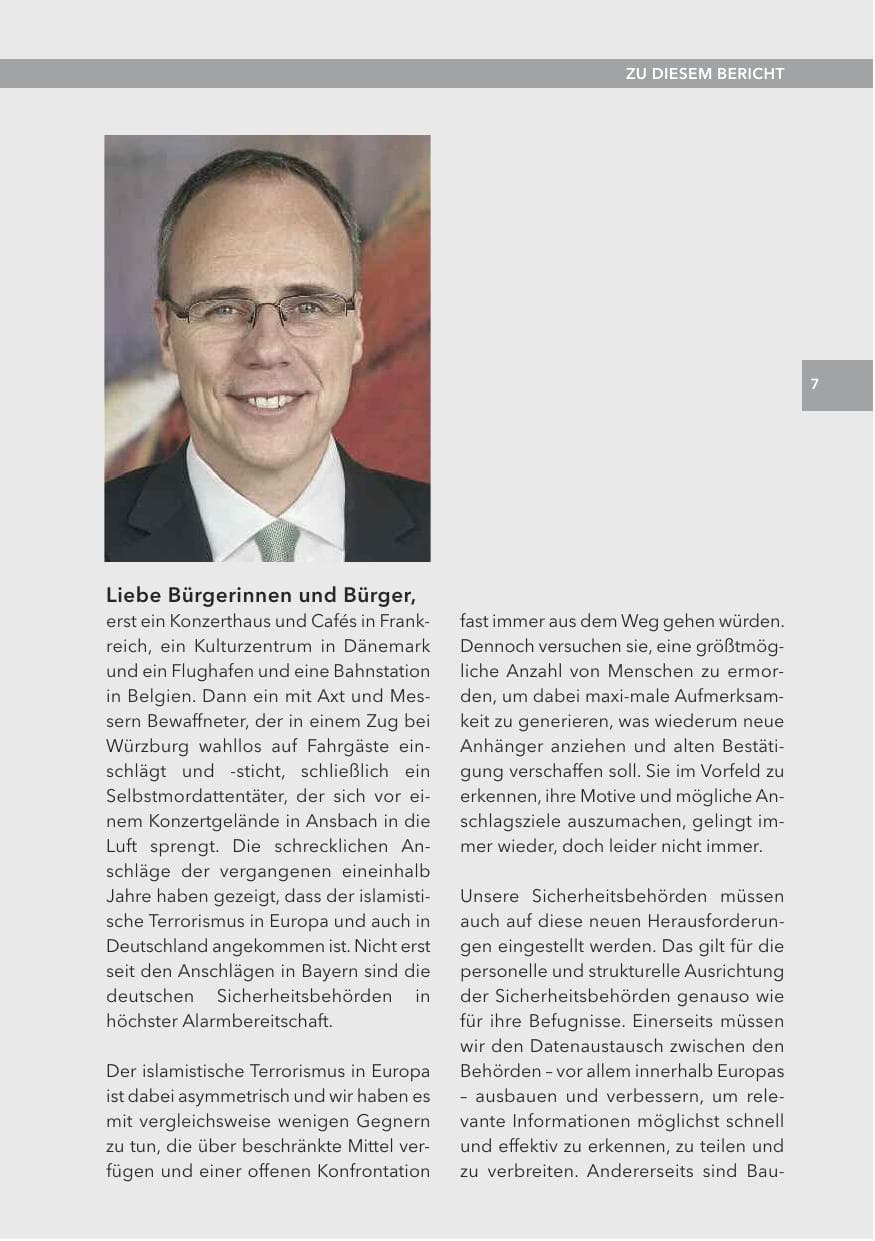 Seite 7 des Verfassungsschutzbericht 2015 Hessen