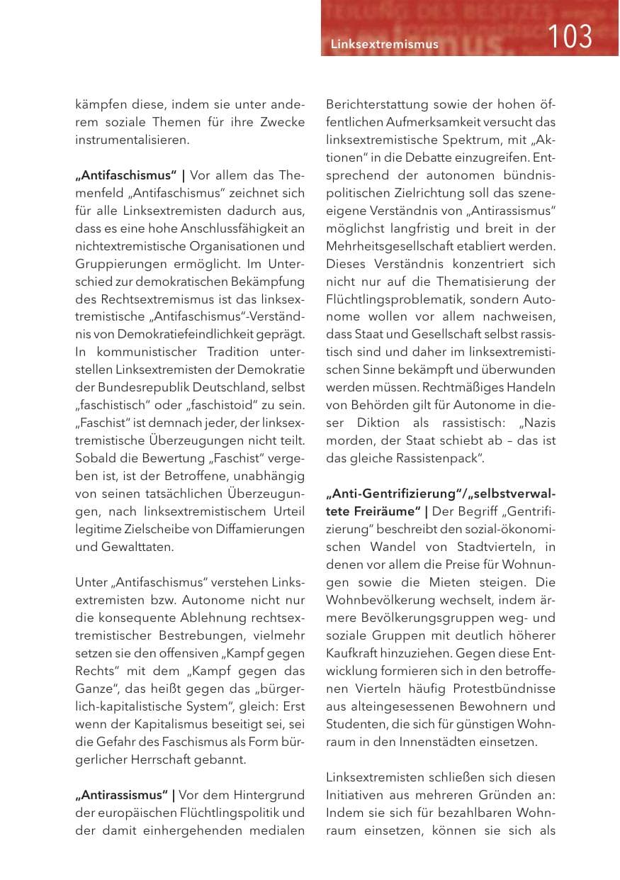 Seite 103 des Verfassungsschutzbericht 2016 Hessen