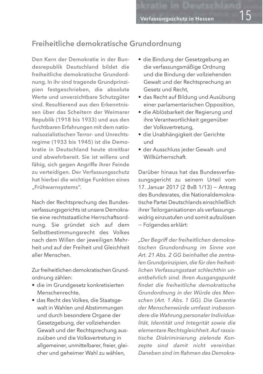 Seite 15 des Verfassungsschutzbericht 2016 Hessen