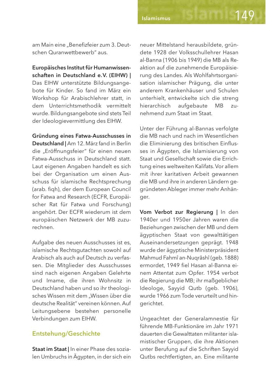 Seite 149 des Verfassungsschutzbericht 2016 Hessen