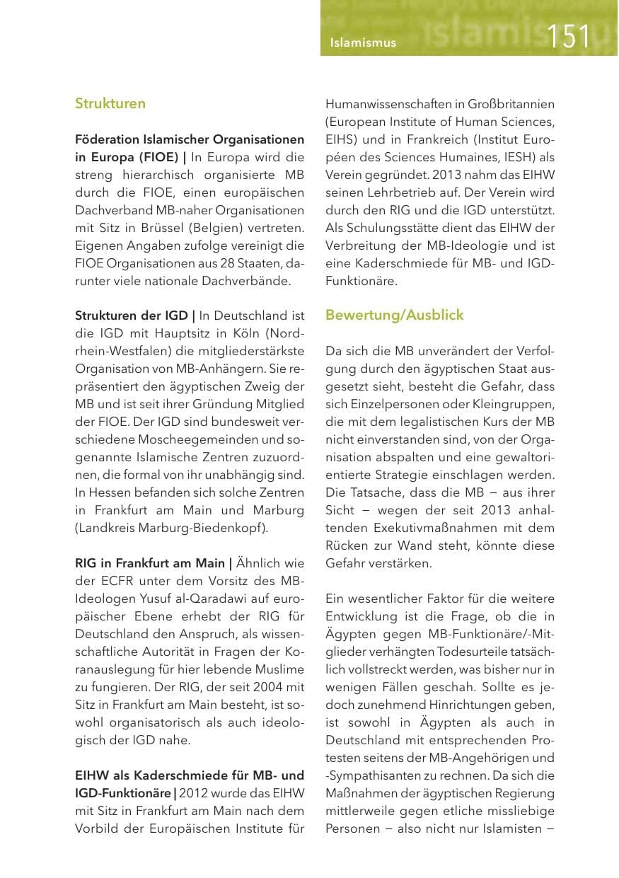 Seite 151 des Verfassungsschutzbericht 2016 Hessen