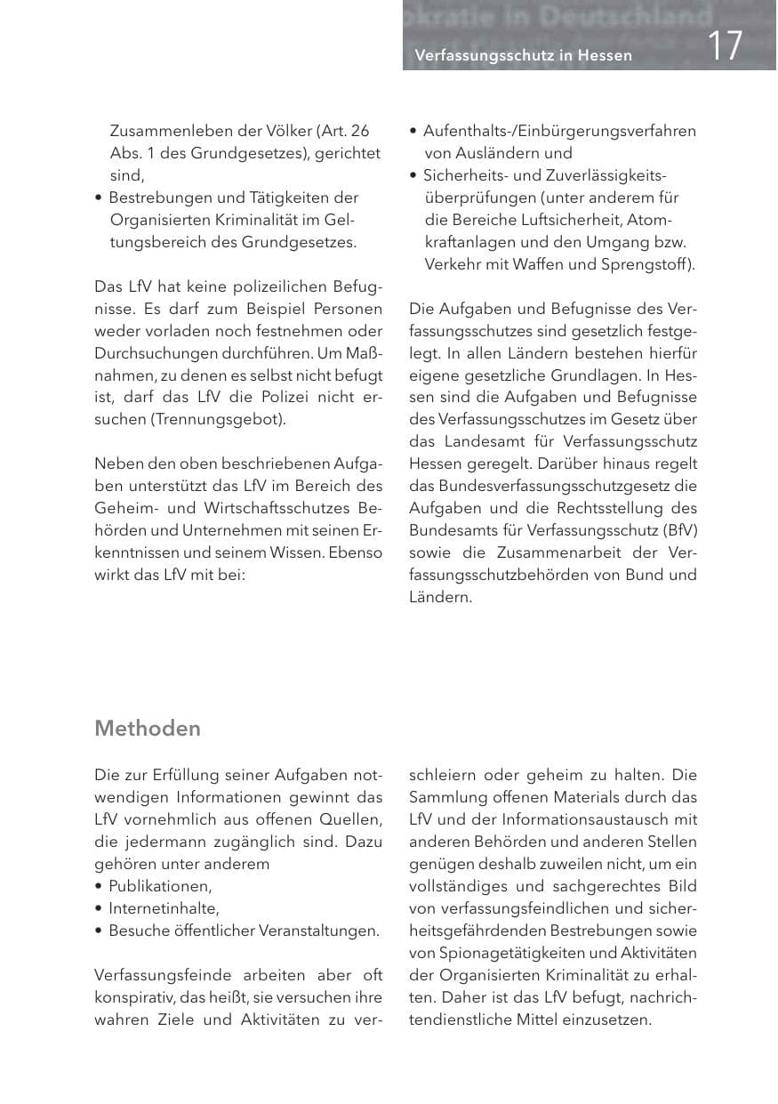 Seite 17 des Verfassungsschutzbericht 2016 Hessen