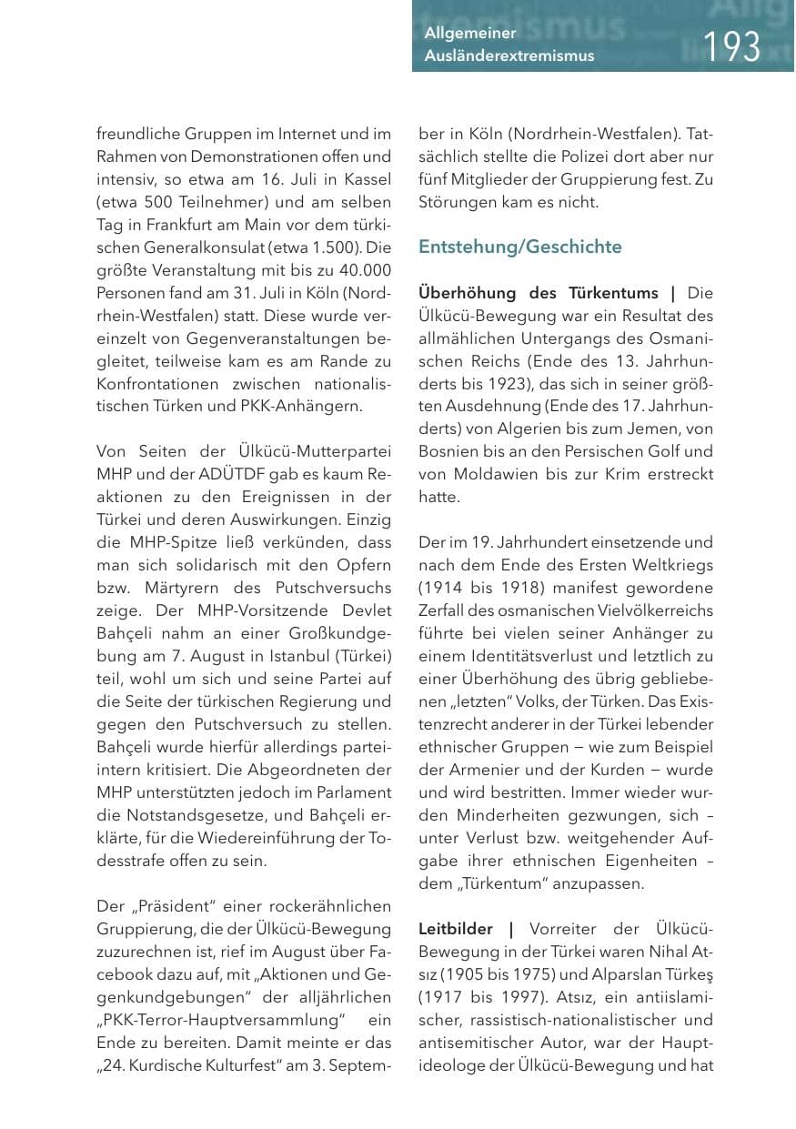 Seite 193 des Verfassungsschutzbericht 2016 Hessen