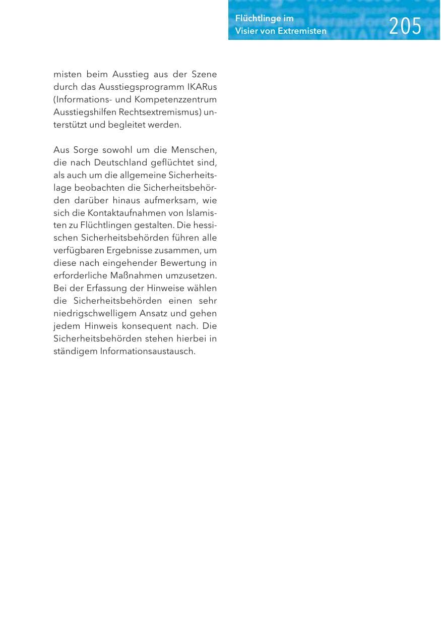 Seite 205 des Verfassungsschutzbericht 2016 Hessen