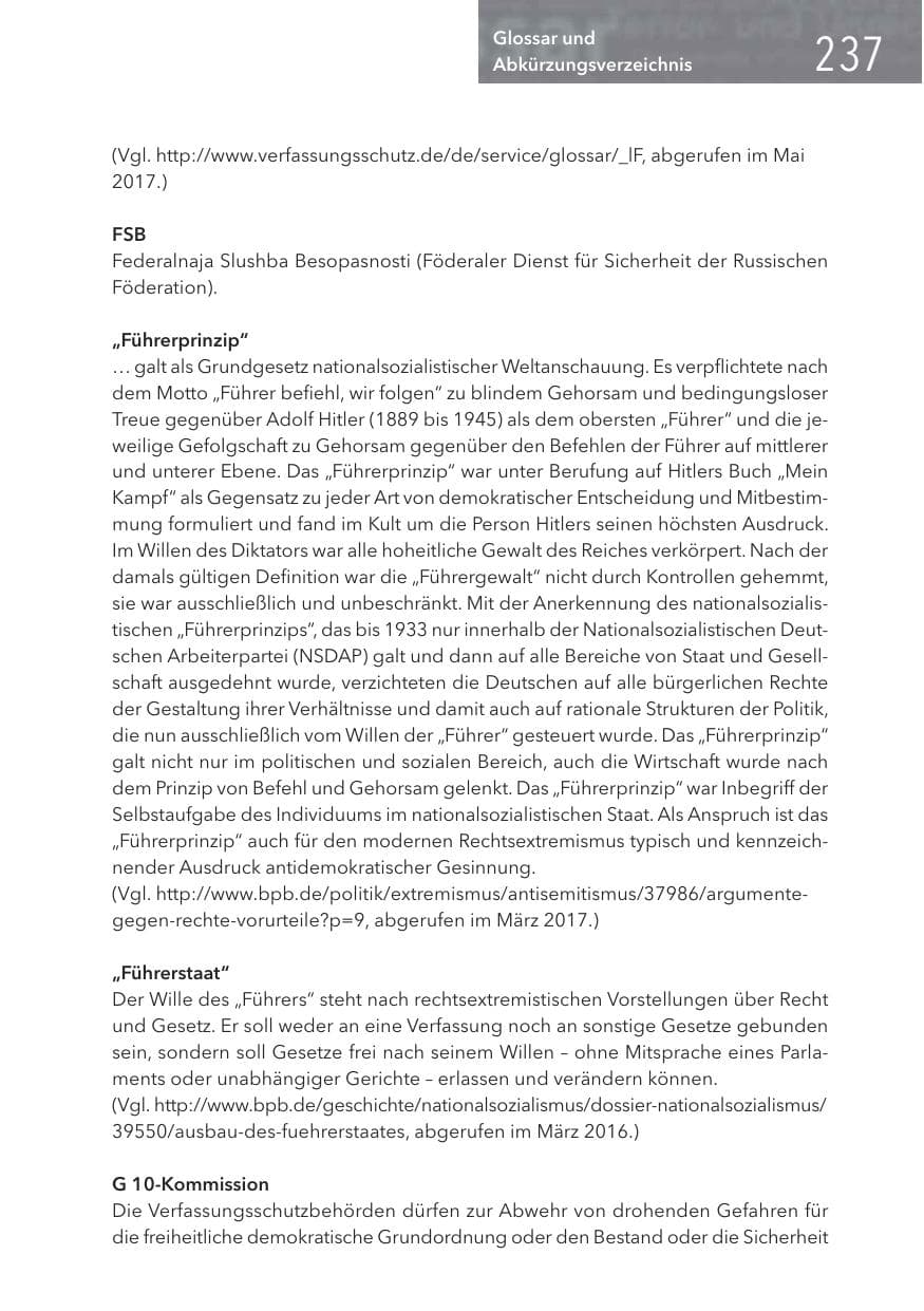 Seite 237 des Verfassungsschutzbericht 2016 Hessen