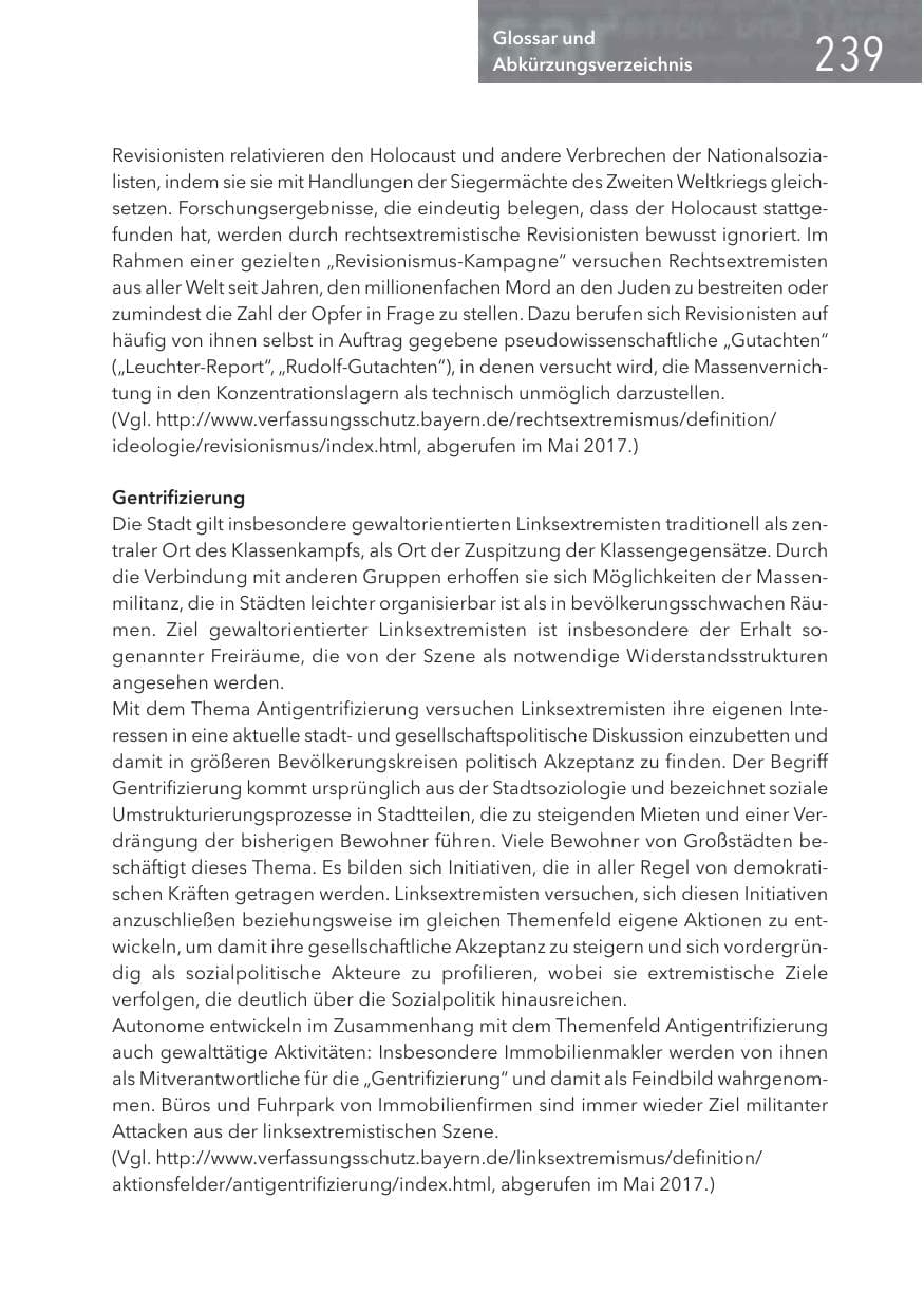 Seite 239 des Verfassungsschutzbericht 2016 Hessen