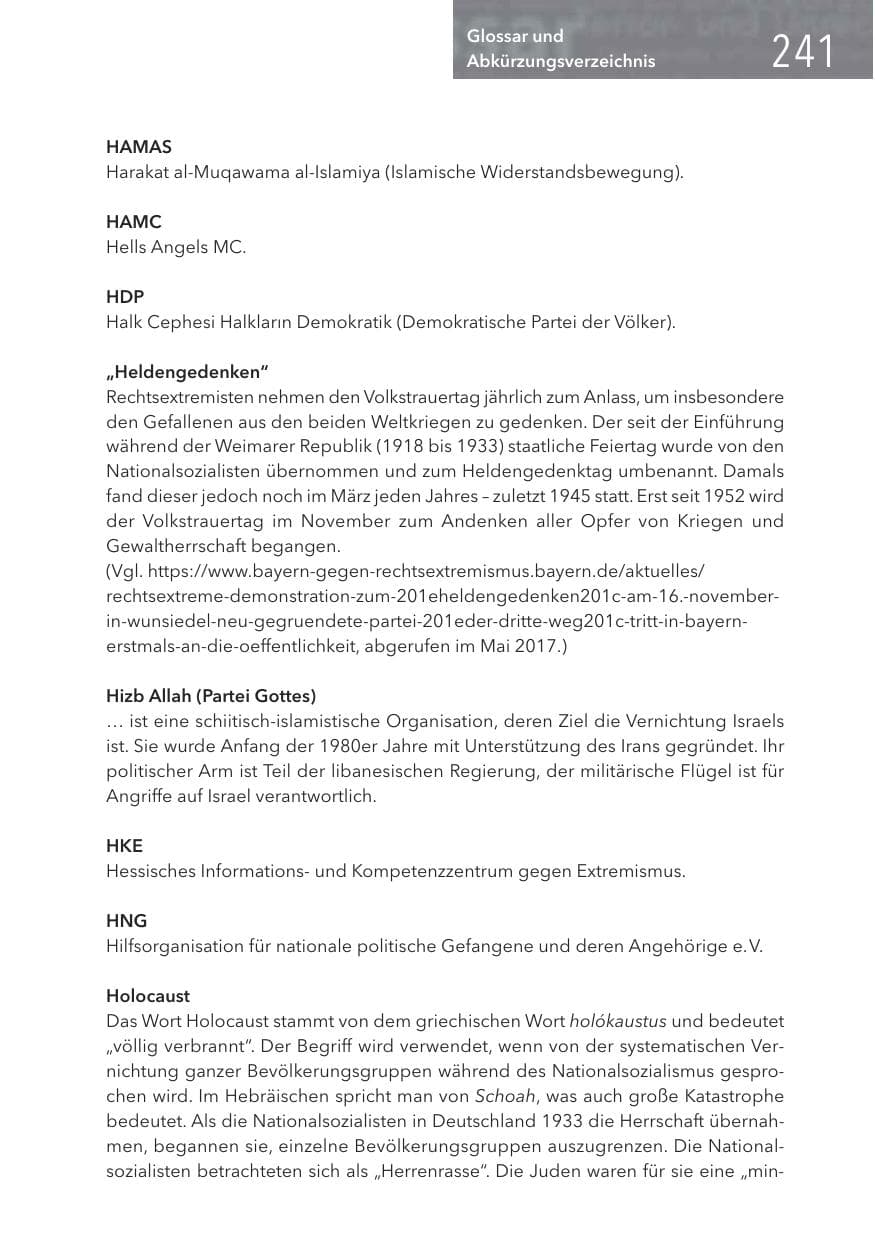 Seite 241 des Verfassungsschutzbericht 2016 Hessen