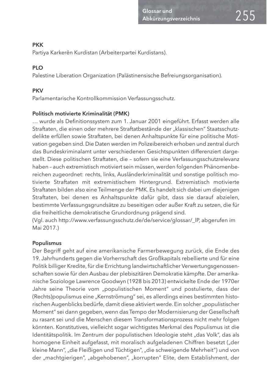 Seite 255 des Verfassungsschutzbericht 2016 Hessen