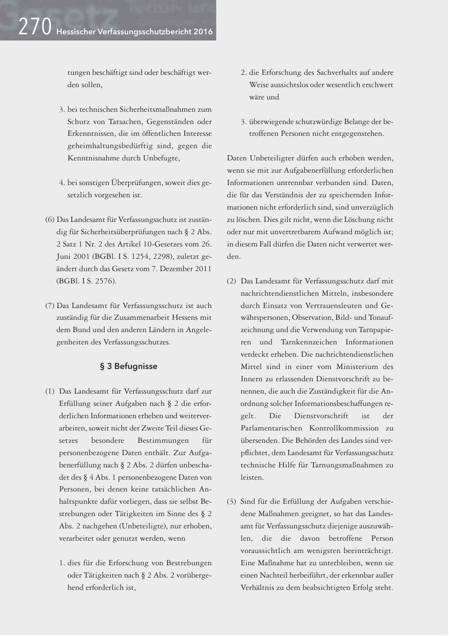Seite 270 des Verfassungsschutzbericht 2016 Hessen