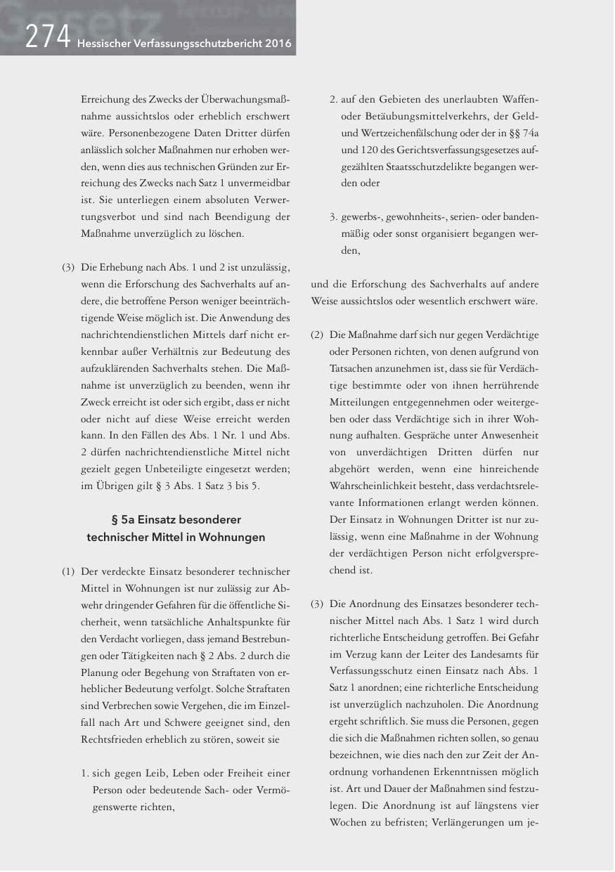 Seite 274 des Verfassungsschutzbericht 2016 Hessen