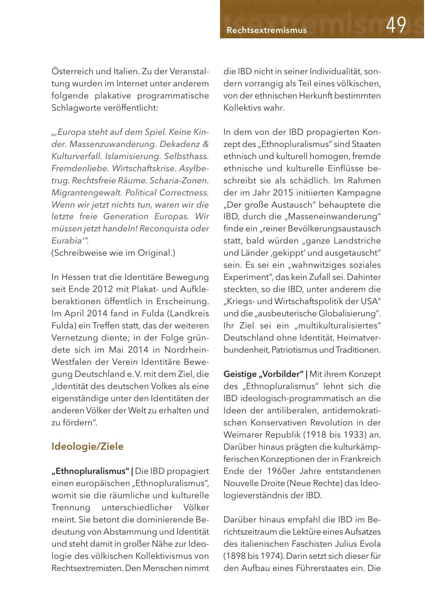 Seite 49 des Verfassungsschutzbericht 2016 Hessen