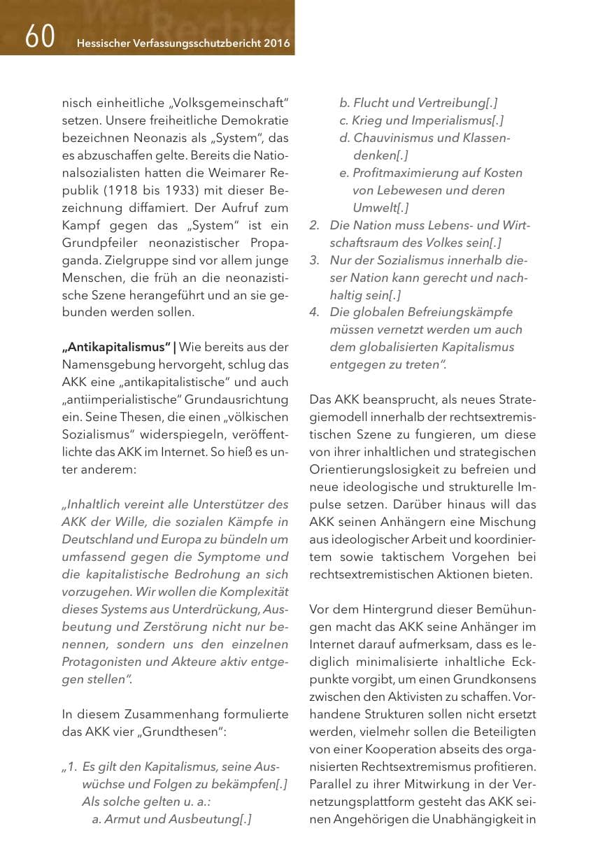 Seite 60 des Verfassungsschutzbericht 2016 Hessen