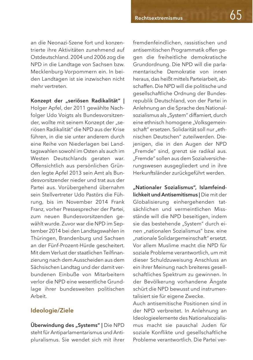 Seite 65 des Verfassungsschutzbericht 2016 Hessen