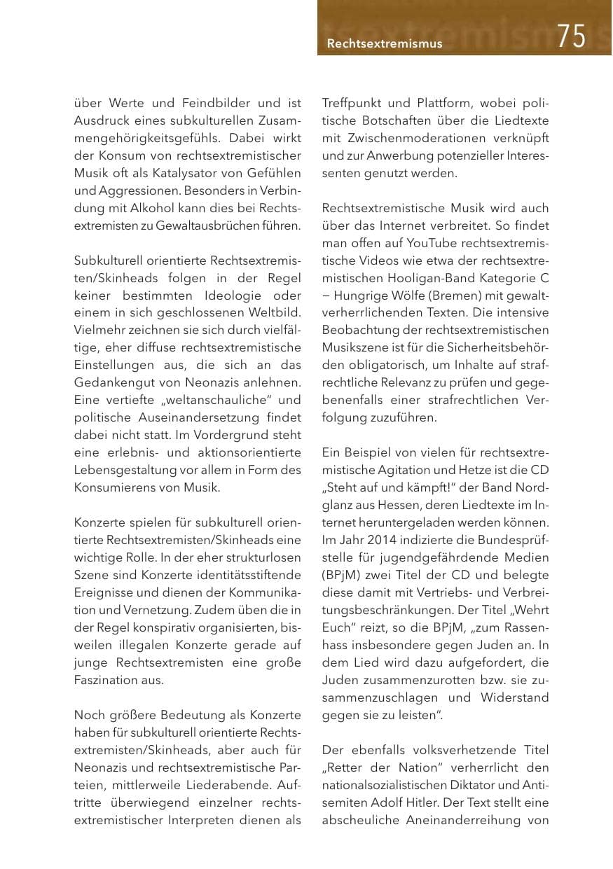 Seite 75 des Verfassungsschutzbericht 2016 Hessen