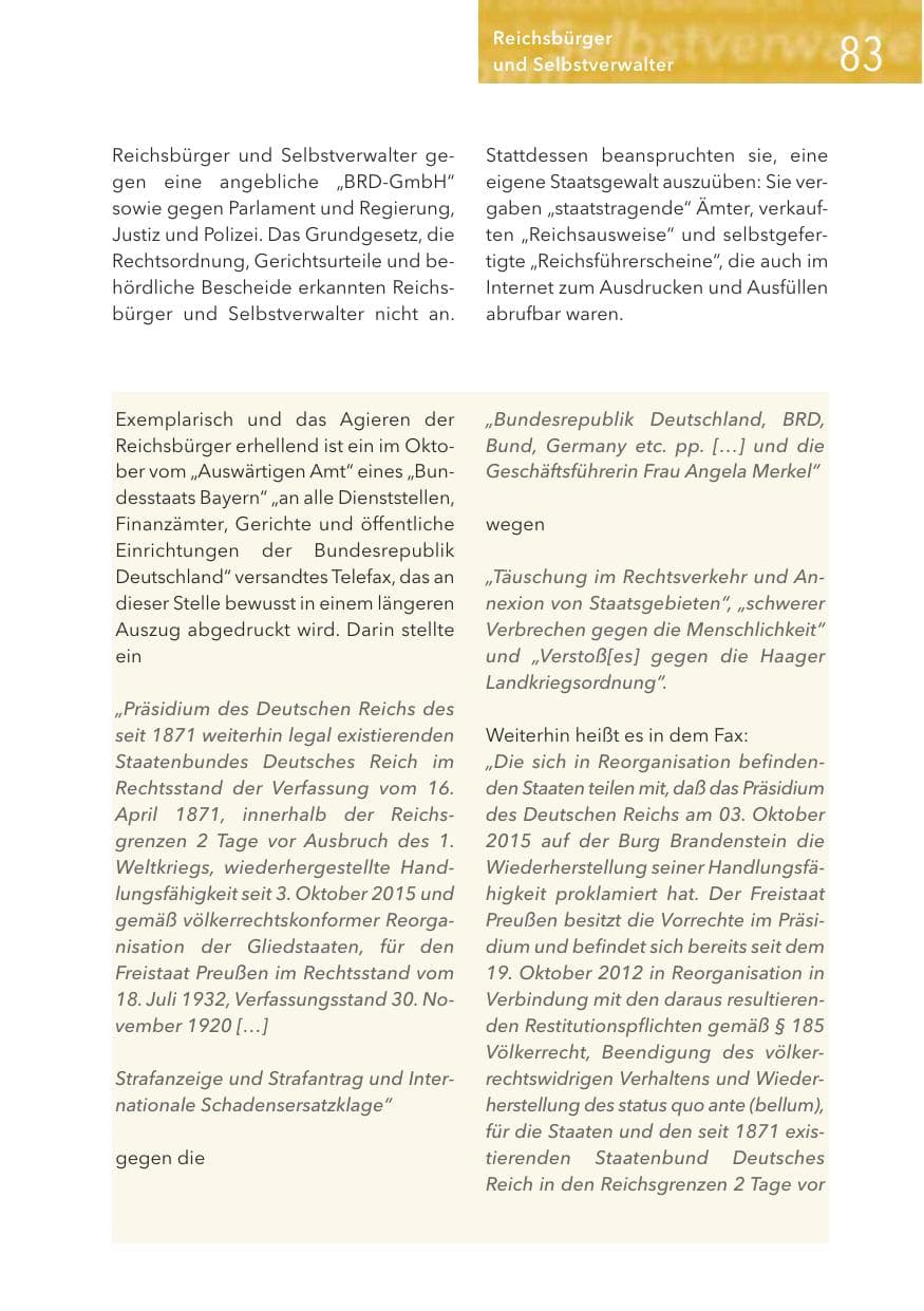Seite 83 des Verfassungsschutzbericht 2016 Hessen