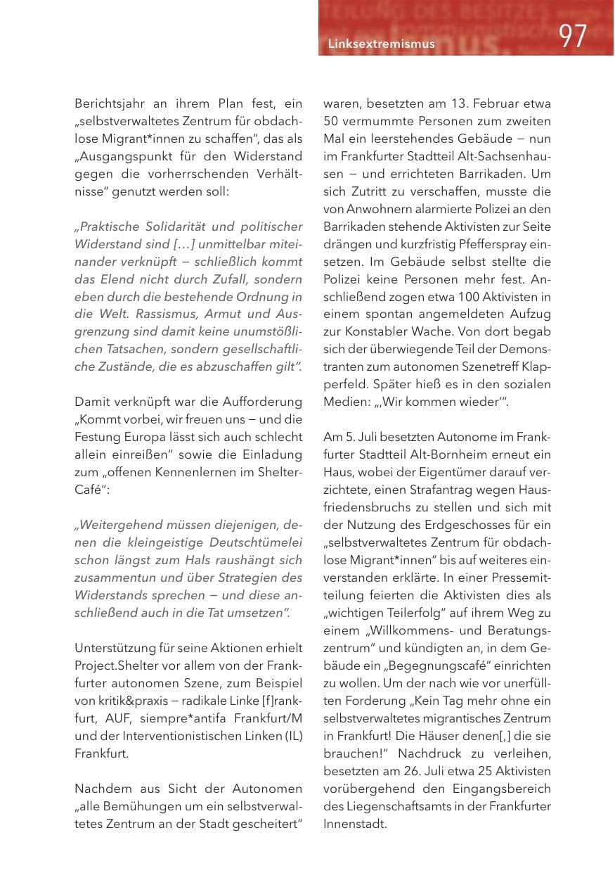 Seite 97 des Verfassungsschutzbericht 2016 Hessen