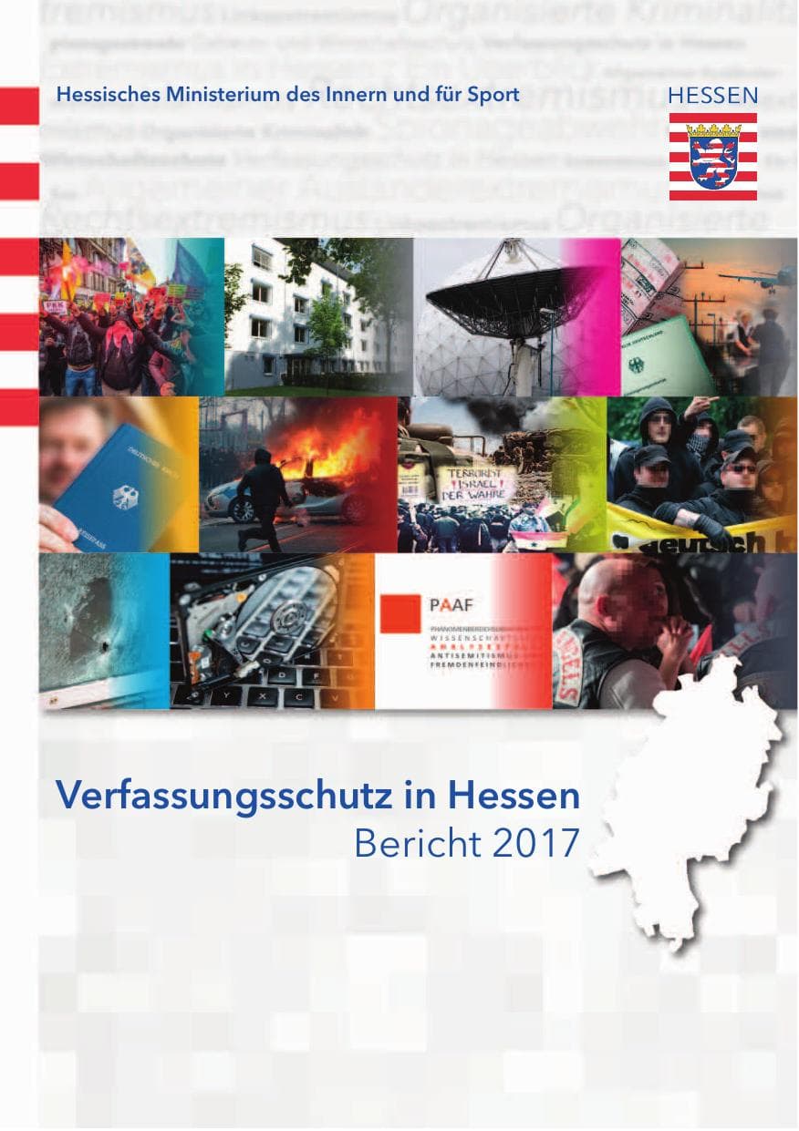 Seite 1 des Verfassungsschutzbericht 2017 Hessen