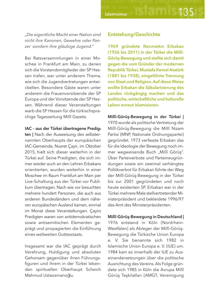 Seite 135 des Verfassungsschutzbericht 2017 Hessen
