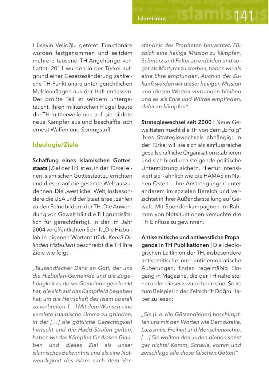 Seite 141 des Verfassungsschutzbericht 2017 Hessen
