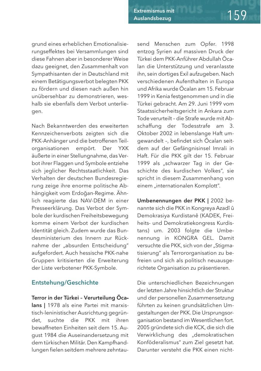 Seite 159 des Verfassungsschutzbericht 2017 Hessen