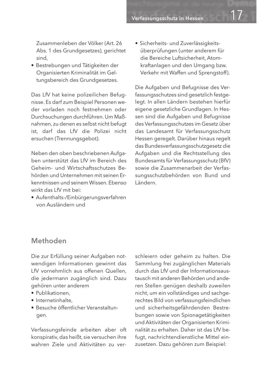 Seite 17 des Verfassungsschutzbericht 2017 Hessen