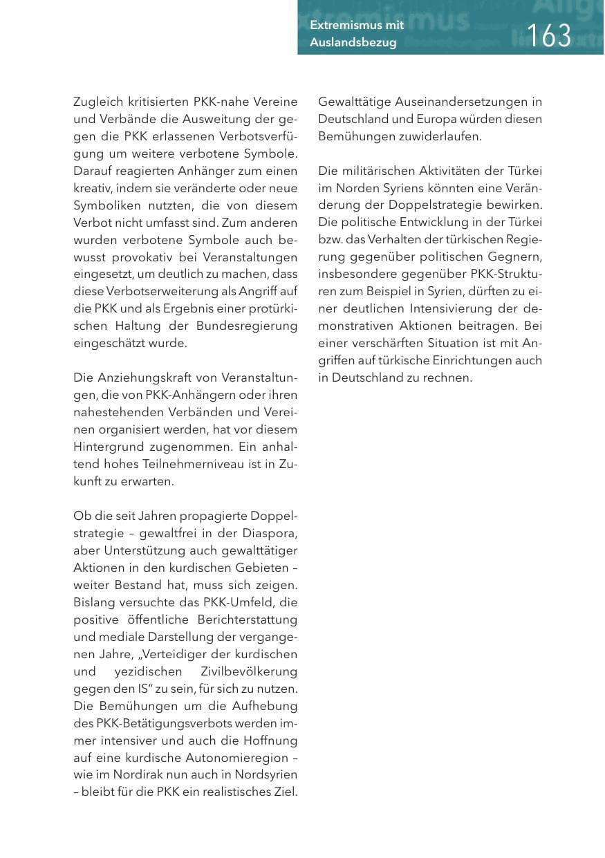 Seite 163 des Verfassungsschutzbericht 2017 Hessen