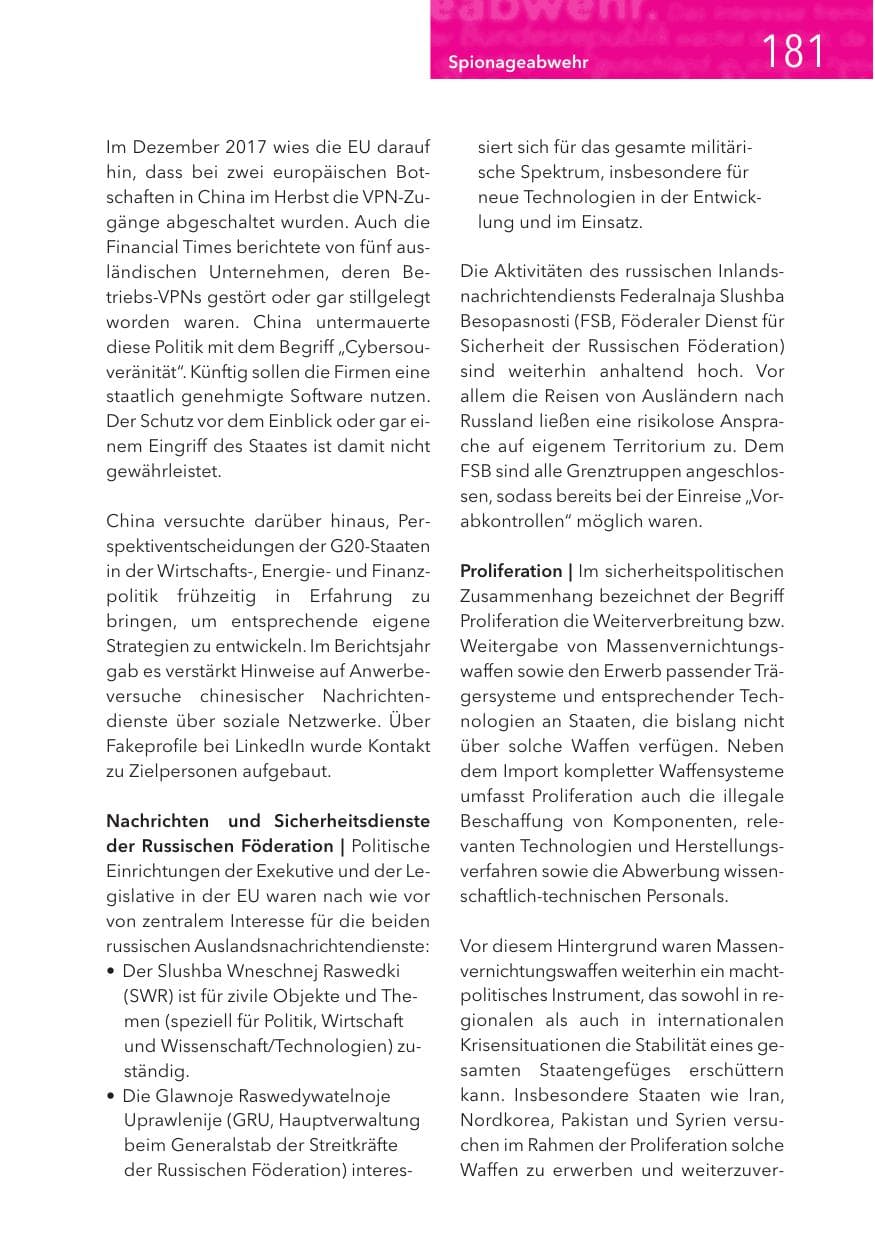 Seite 181 des Verfassungsschutzbericht 2017 Hessen