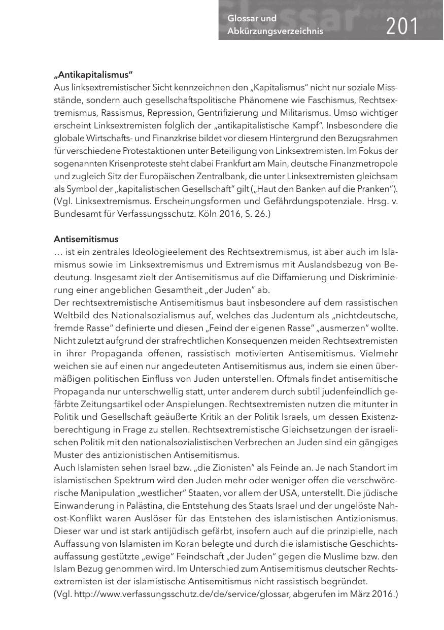 Seite 201 des Verfassungsschutzbericht 2017 Hessen