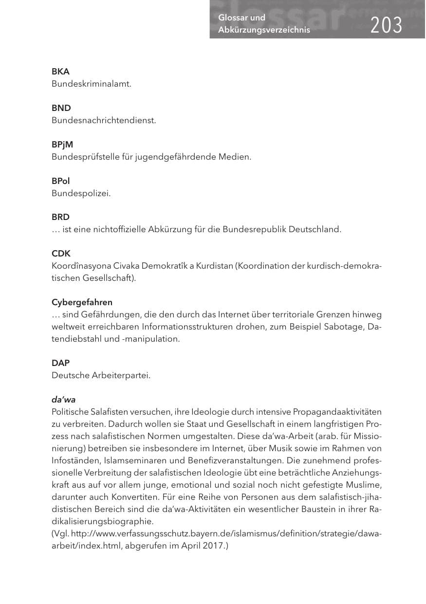 Seite 203 des Verfassungsschutzbericht 2017 Hessen