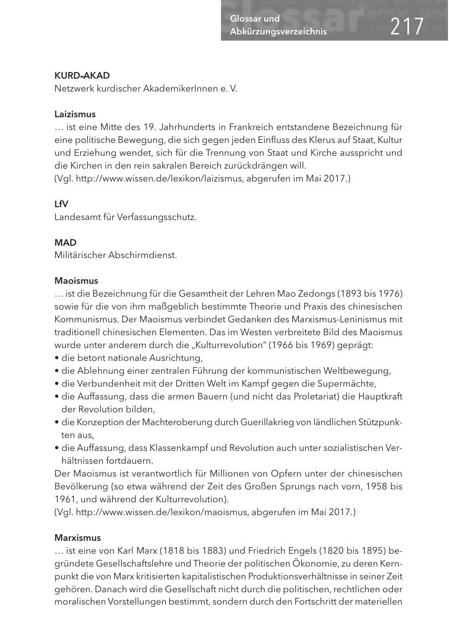 Seite 217 des Verfassungsschutzbericht 2017 Hessen