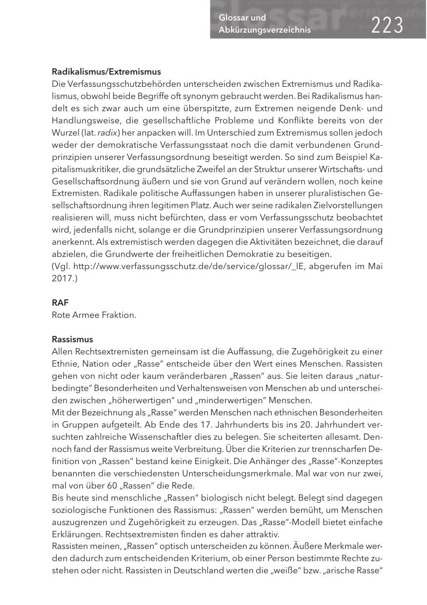 Seite 223 des Verfassungsschutzbericht 2017 Hessen