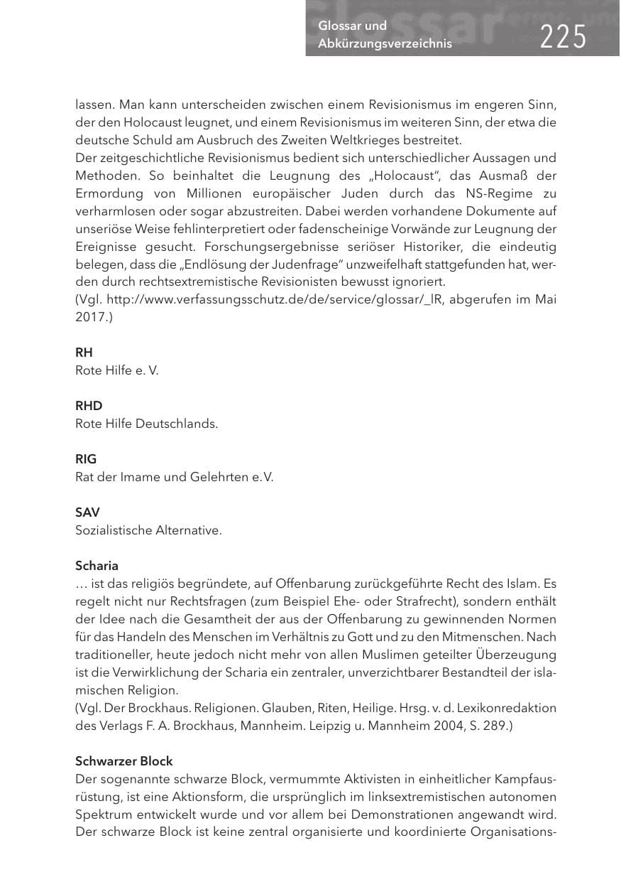 Seite 225 des Verfassungsschutzbericht 2017 Hessen