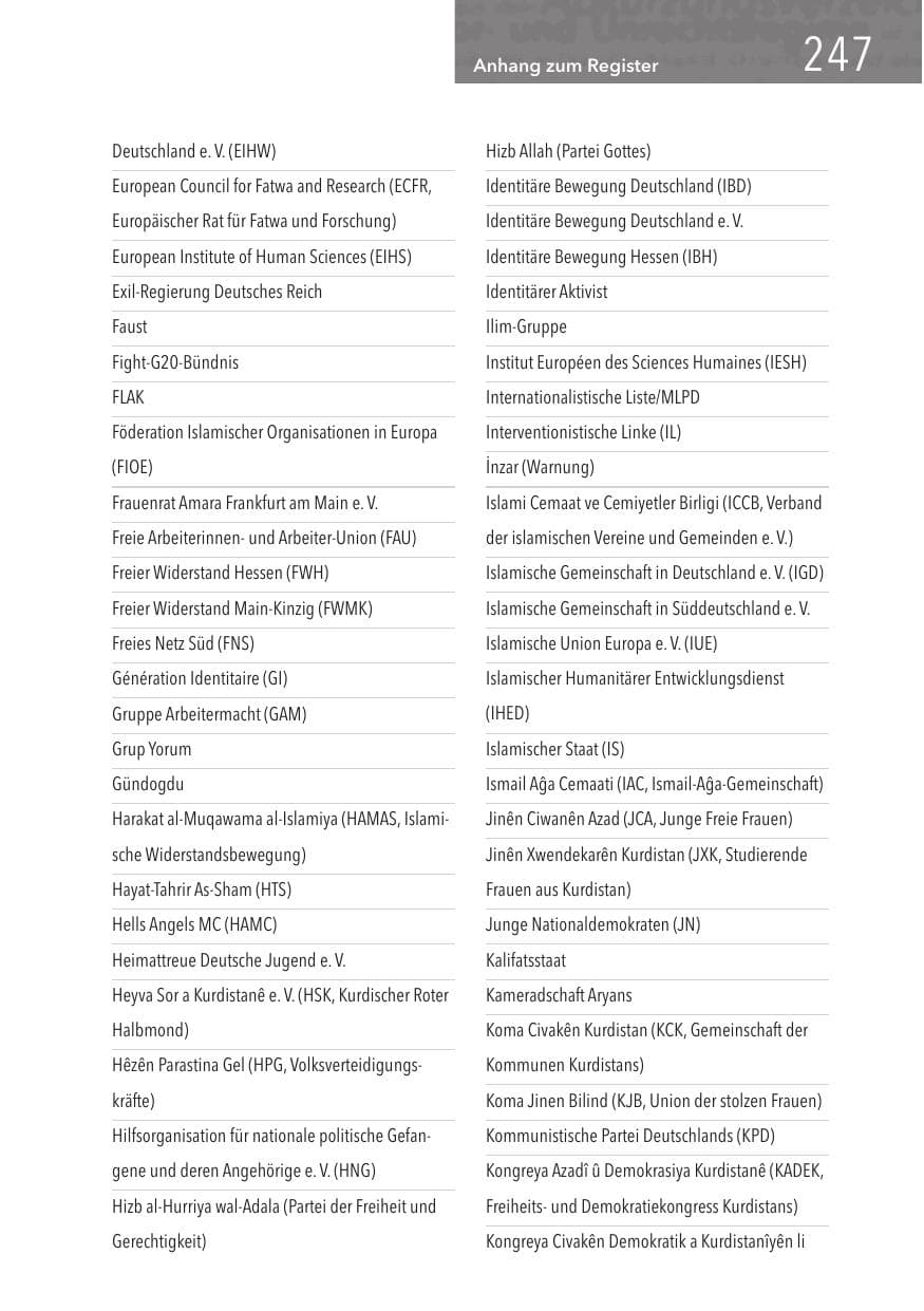 Seite 235 des Verfassungsschutzbericht 2017 Hessen