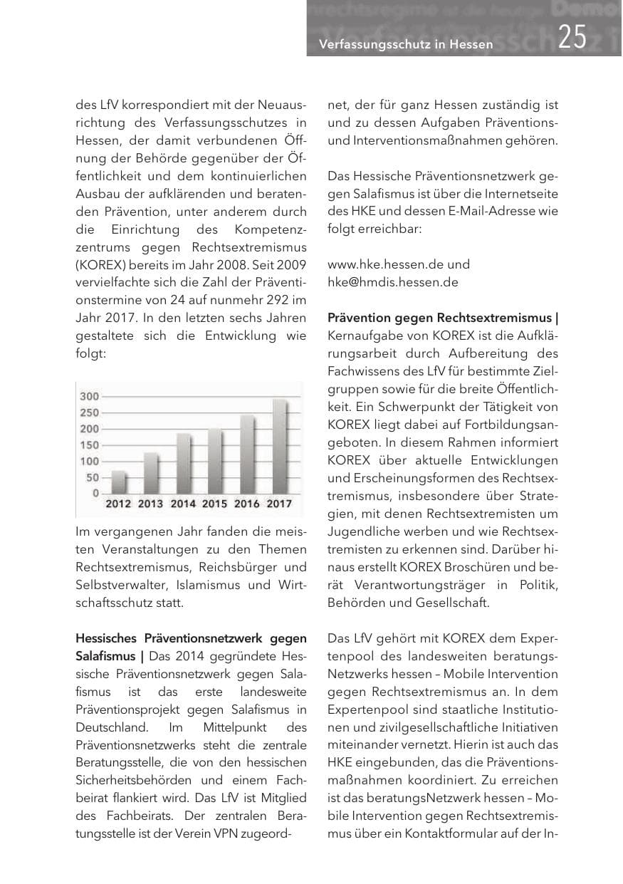 Seite 25 des Verfassungsschutzbericht 2017 Hessen