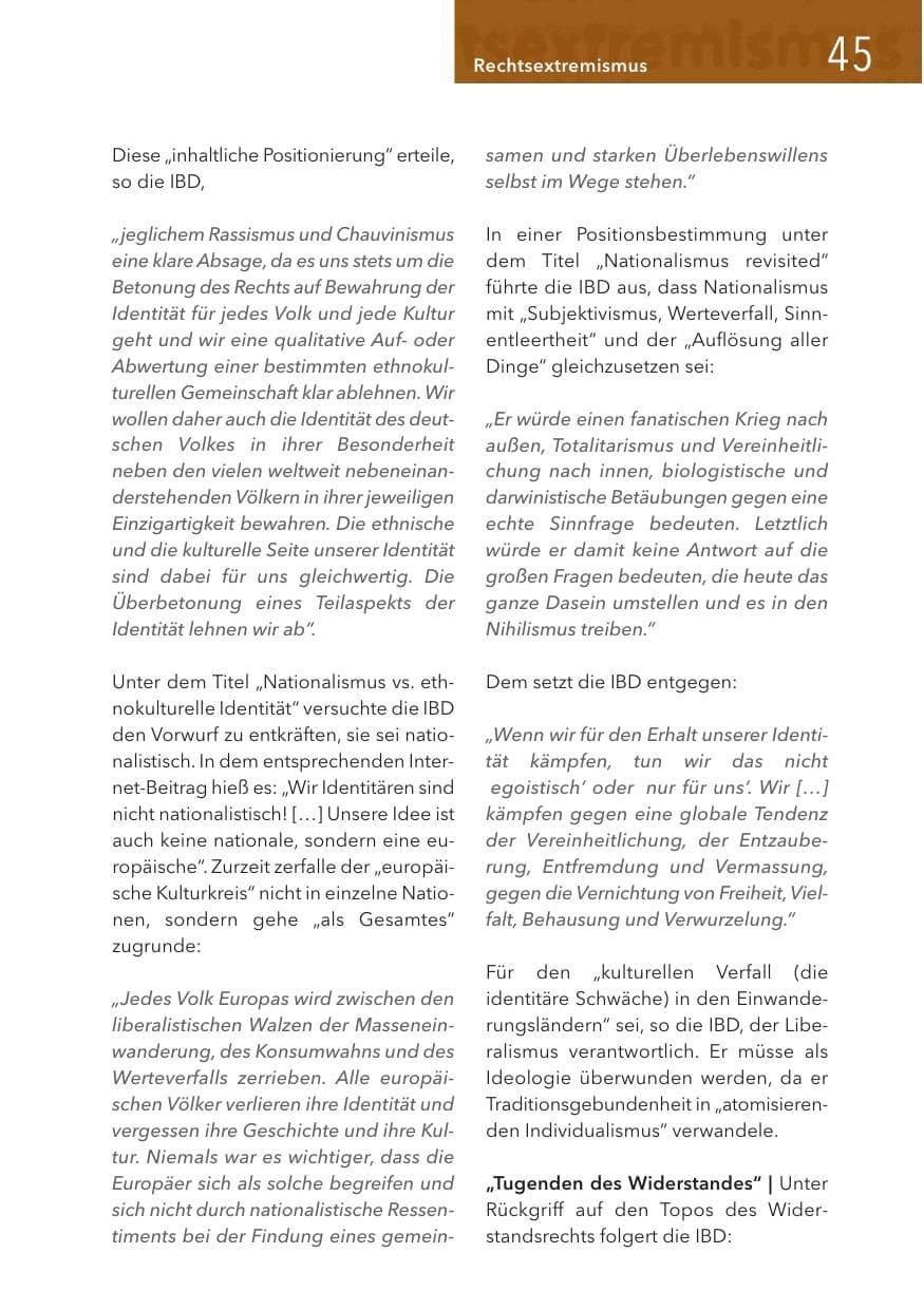 Seite 45 des Verfassungsschutzbericht 2017 Hessen