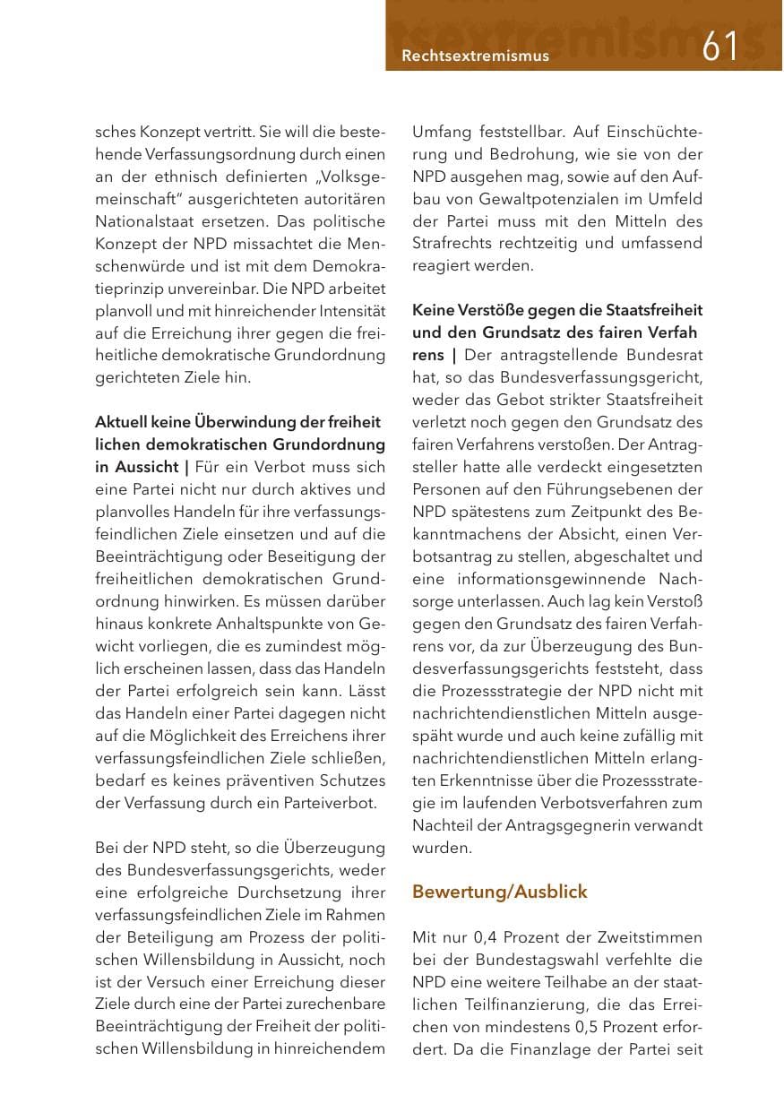 Seite 61 des Verfassungsschutzbericht 2017 Hessen