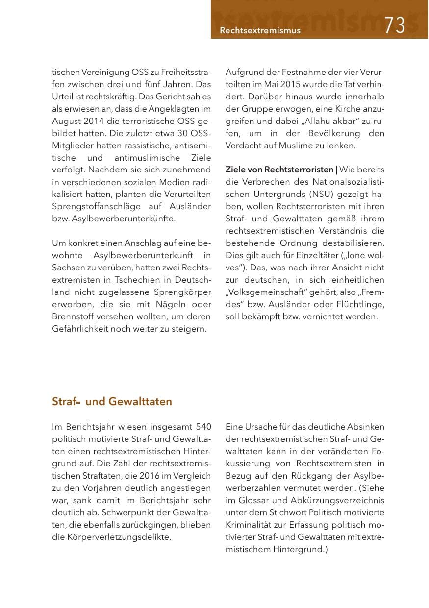 Seite 73 des Verfassungsschutzbericht 2017 Hessen