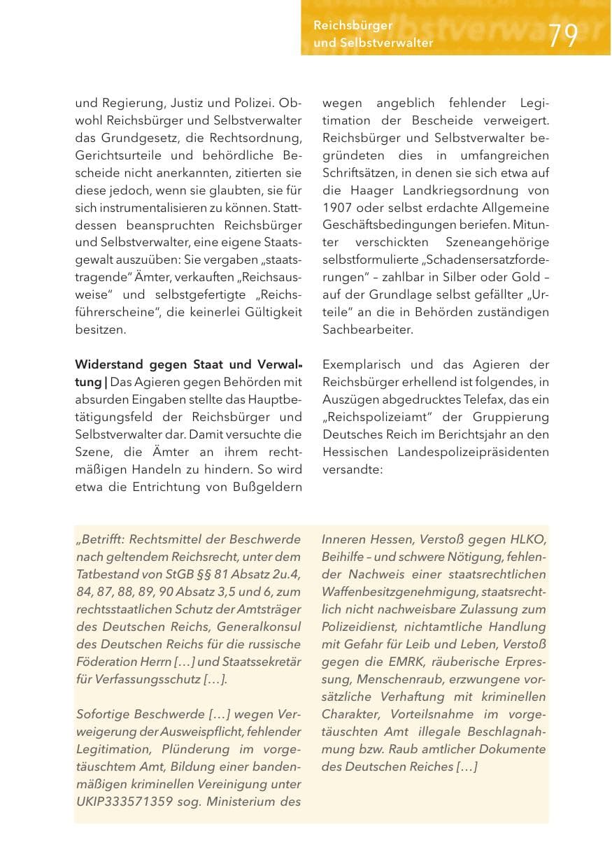 Seite 79 des Verfassungsschutzbericht 2017 Hessen