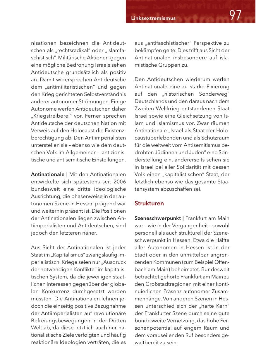 Seite 97 des Verfassungsschutzbericht 2017 Hessen