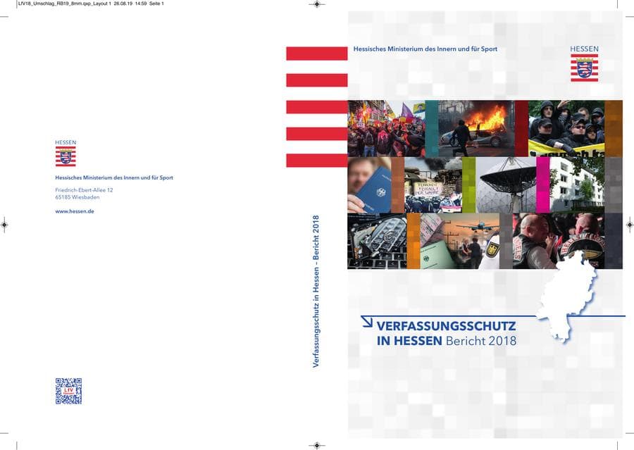 Seite 1 des Verfassungsschutzbericht 2018 Hessen