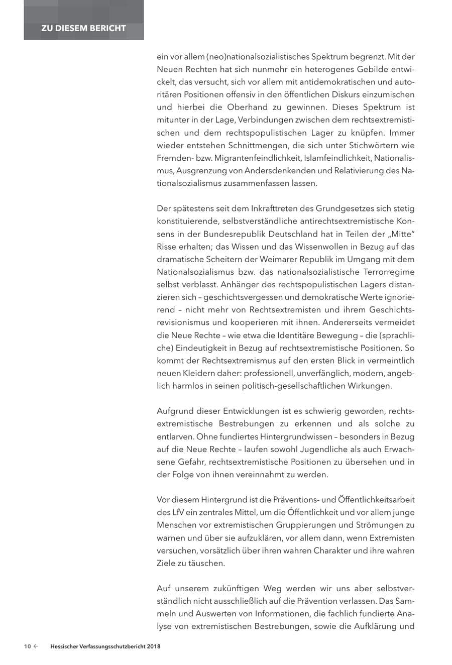 Seite 12 des Verfassungsschutzbericht 2018 Hessen