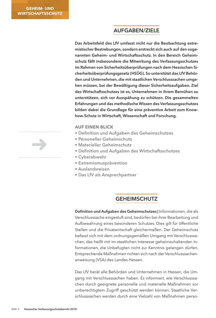 Seite 236 des Verfassungsschutzbericht 2018 Hessen