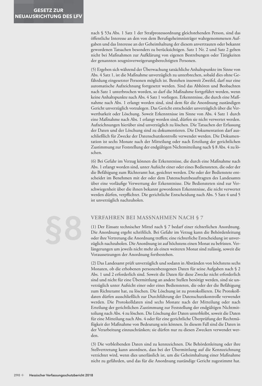 Seite 292 des Verfassungsschutzbericht 2018 Hessen