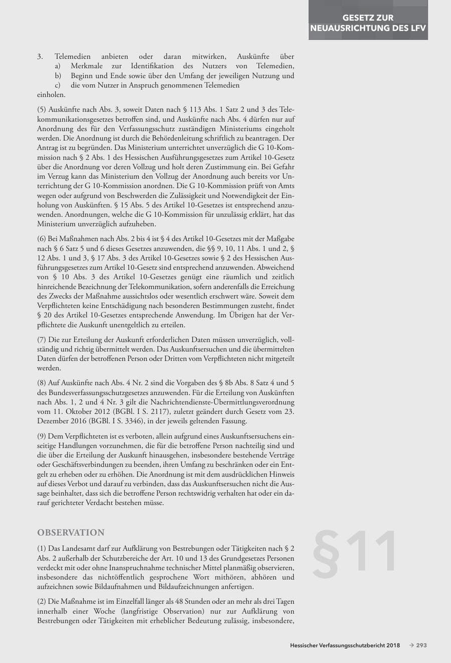Seite 295 des Verfassungsschutzbericht 2018 Hessen