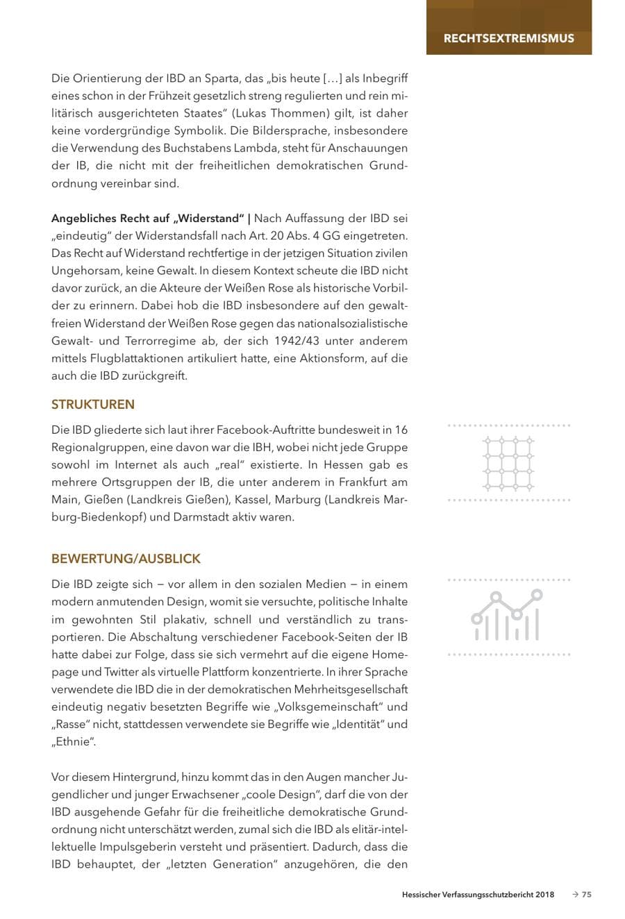 Seite 77 des Verfassungsschutzbericht 2018 Hessen
