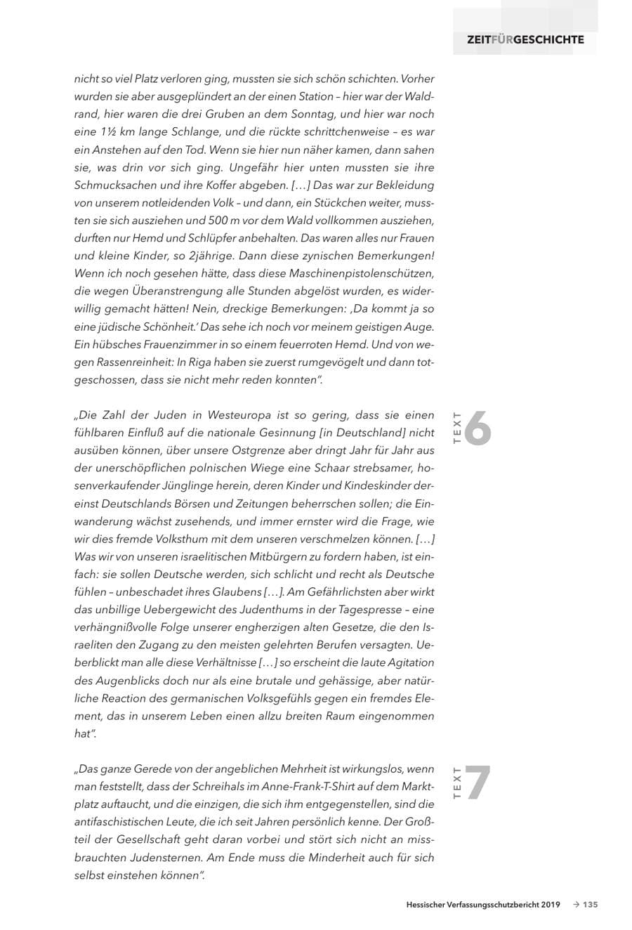 Seite 137 des Verfassungsschutzbericht 2019 Hessen